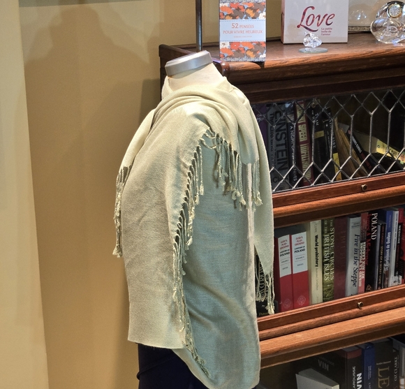 Pistachio Green Cashmere & Silk Blend Scarf/Shawl/Wrap - Picture 9 of 12